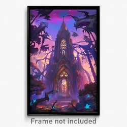 Art Poster - Wiry Chapel (Psychedelic Trippy Weird 11x17 Print)