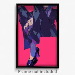 Anime Art Poster - Boy Feeling Obstinate Wearing Elegant Shoe Dangle (Print)