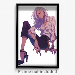 Anime Art Poster - Crane Feeling Cynicism Wearing Hospitable Stiletto Heels