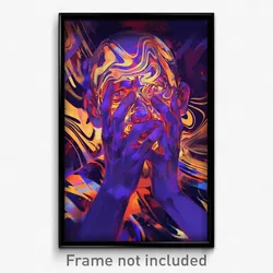 Art Poster - Man Feeling Pity Wearing Perfect V Neck (Print)