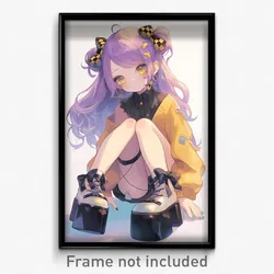 Anime Art Poster - Larva Feeling Optimistic Wearing Anxious Footwear Bow