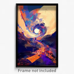 Art Poster - Oval Gulch (Psychedelic Trippy Weird 11x17 Print)