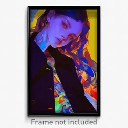Art Poster - Woman Feeling Uncertainty Wearing Drab Naval Uniform (Print)