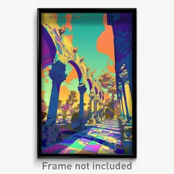 Art Poster - Outstanding Colonnade (Psychedelic Trippy Weird 11x17 Print)