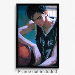 Anime Art Poster - Man Feeling Loathing, Gloomy Basketball Uniform (Print)