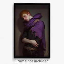 Art Poster - Boys Feeling Shameless Wearing Damaged Purple Capelet