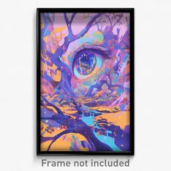 Art Poster - Digital Mind Journey (Psychedelic Trippy Weird 11x17 Print)