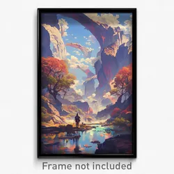 Art Poster - Gargantuan Crossing (Psychedelic Trippy Weird 11x17 Print)