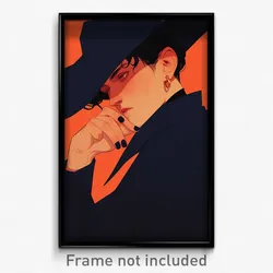 Art Poster - Boy Feeling Jealousy Wearing Grand Black Headwear (Print)