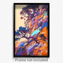 Art Poster - Unwelcoming Outcropping (Psychedelic Trippy Weird 11x17 Print)