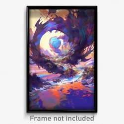Art Poster - Uneven Shoals (Psychedelic Trippy Weird 11x17 Print)