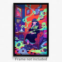 Art Poster - Haunted Museum (Psychedelic Trippy Weird 11x17 Print)