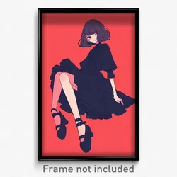 Anime Art Poster - Girl Feeling Moody Wearing Agile Ballet Slippers (Print)