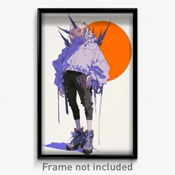 Anime Art Poster - Boy Feeling Contempt, Magnificent Clothing Aside (Print)