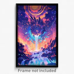Art Poster - Mysterious Geyser (Psychedelic Trippy Weird 11x17 Print)