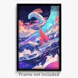 Art Poster - Stylish Harbour (Psychedelic Trippy Weird 11x17 Print)