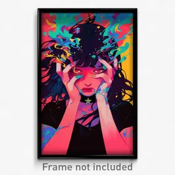 Anime Art Poster - Girl Feeling Hate Wearing Majestic Star Choker (Print)