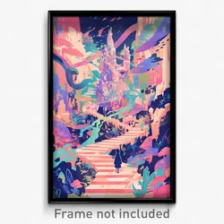 Art Poster - Rough Citadel (Psychedelic Trippy Weird 11x17 Print)