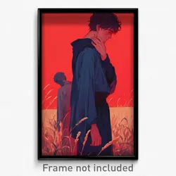 Art Poster - Boys Feeling Resignation Wearing Nauseating Waist Cape