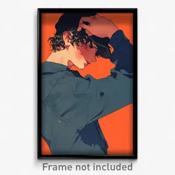 Art Poster - Boy Feeling Rash Wearing Lucky Black Headwear