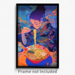 Art Poster - Brown Ramen (Psychedelic Trippy Weird 11x17 Print)
