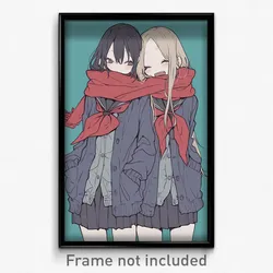 Anime Art Poster - Girls Feeling Glee Wearing Deserted Red Neckwear