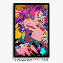 Anime Art Poster - Boy Feeling Powerless Wearing Tidy Collared Jacket (Print)