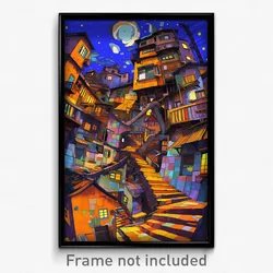 Art Poster - Accurate Shantytown (Psychedelic Trippy Weird 11x17 Print)