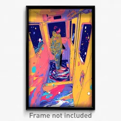Art Poster - Narrow Ferry (Psychedelic Trippy Weird 11x17 Print)