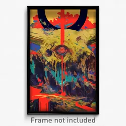 Art Poster - Warlike Chute (Psychedelic Trippy Weird 11x17 Print)