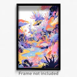 Art Poster - Wiry Coral Reef (Psychedelic Trippy Weird 11x17 Print)