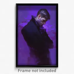 Art Poster - Man Feeling Tolerance Wearing Agitated Purple Ves