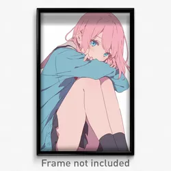 Anime Art Poster - Girl Feeling Anxious Wearing Rosy Chaldea Uniform (Print)