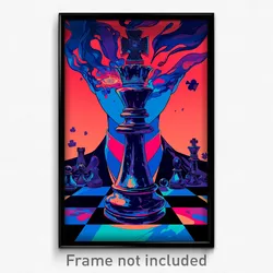 Art Poster - Blissful Chess Piece (Psychedelic Trippy Weird 11x17 Print)