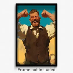 Art Poster - Man Feeling Jubilation Wearing Klutzy Collared Vest (Print)