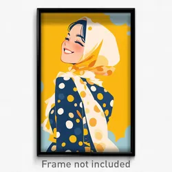 Anime Art Poster - Woman Feeling Enjoyment Wearing Enchanted Polka Dot (Print)