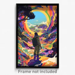Art Poster - Famous Trail (Psychedelic Trippy Weird 11x17 Print)
