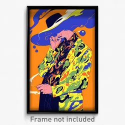 Art Poster - Man Feeling Dispirited Wearing Precious Holding Ribbon (Print)