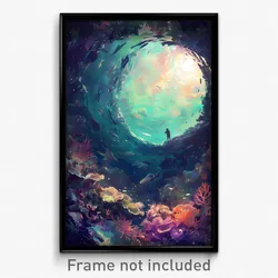 Art Poster - An Underwater World With Colorful Coral Reefs