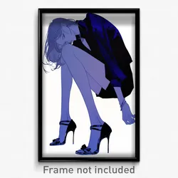 Art Poster - Girl Feeling Weak Wearing Elaborate Pointy Footwear (Print)
