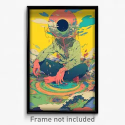Art Poster - Worldly Hold (Psychedelic Trippy Weird 11x17 Print)