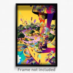 Art Poster - Slim Vienna (Psychedelic Trippy Weird 11x17 Print)