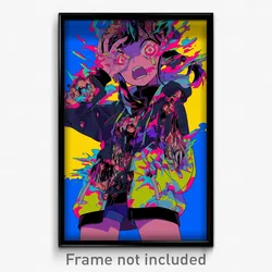 Anime Art Poster - Woman Feeling Wrath, Astonishing Impossible Clothes (Print)