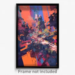 Art Poster - Dense Ruin (Psychedelic Trippy Weird 11x17 Print)