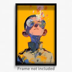 Art Poster - Boy Feeling Suspense Wearing Reasonable Popped Collar (Print)