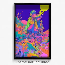 Art Poster - Thin Vicarge (Psychedelic Trippy Weird 11x17 Print)