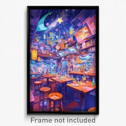 Art Poster - Admirable Pub (Psychedelic Trippy Weird 11x17 Print)