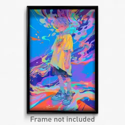 Anime Art Poster - Man Feeling Numb Wearing Tattered Cute Clothes (Print)