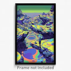 Art Poster - Cavernous Vicarge (Psychedelic Trippy Weird 11x17 Print)