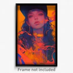 Art Poster - Girl Feeling Tolerance Wearing Rosy Pirate Hat (Print)